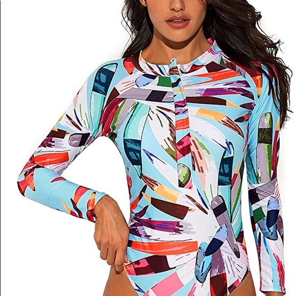 FUNNY GIRL one peace rushguard 🌴🌺 XXL - Picture 1 of 8